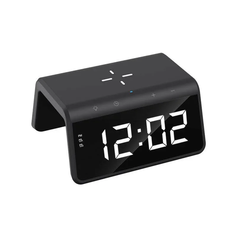 شاحن لاسلكي 6 في 1 مع ساعة رقمية وإضاءة RGB - Havit W320-Black — 3