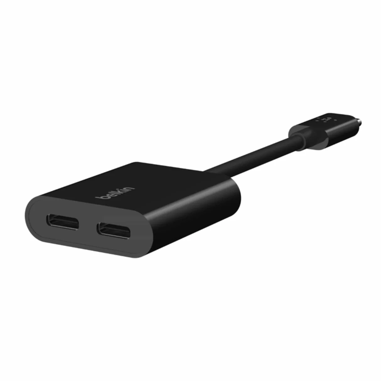 محول Belkin USB-C للشحن والصوت - أسود F7U081btBLK