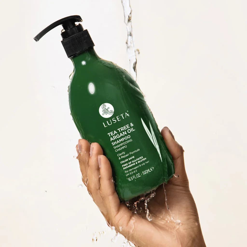 Luseta Tea Tree & Argan Oil Shampoo 500ml 857396004750  شامبو لوسيتا بزيت شجرة الشاي وزيت الأركان – 500 مل