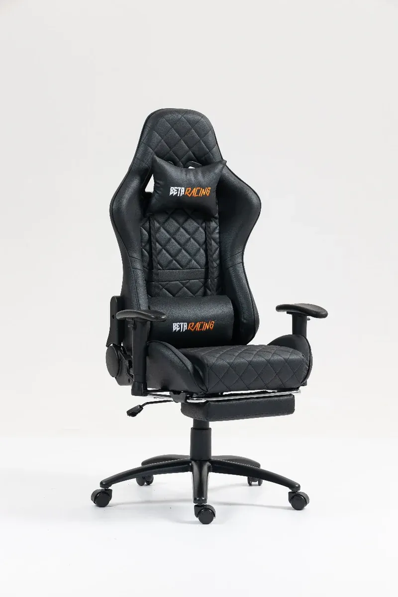 كرسي Beta Racing Gaming chair Black with Footrest