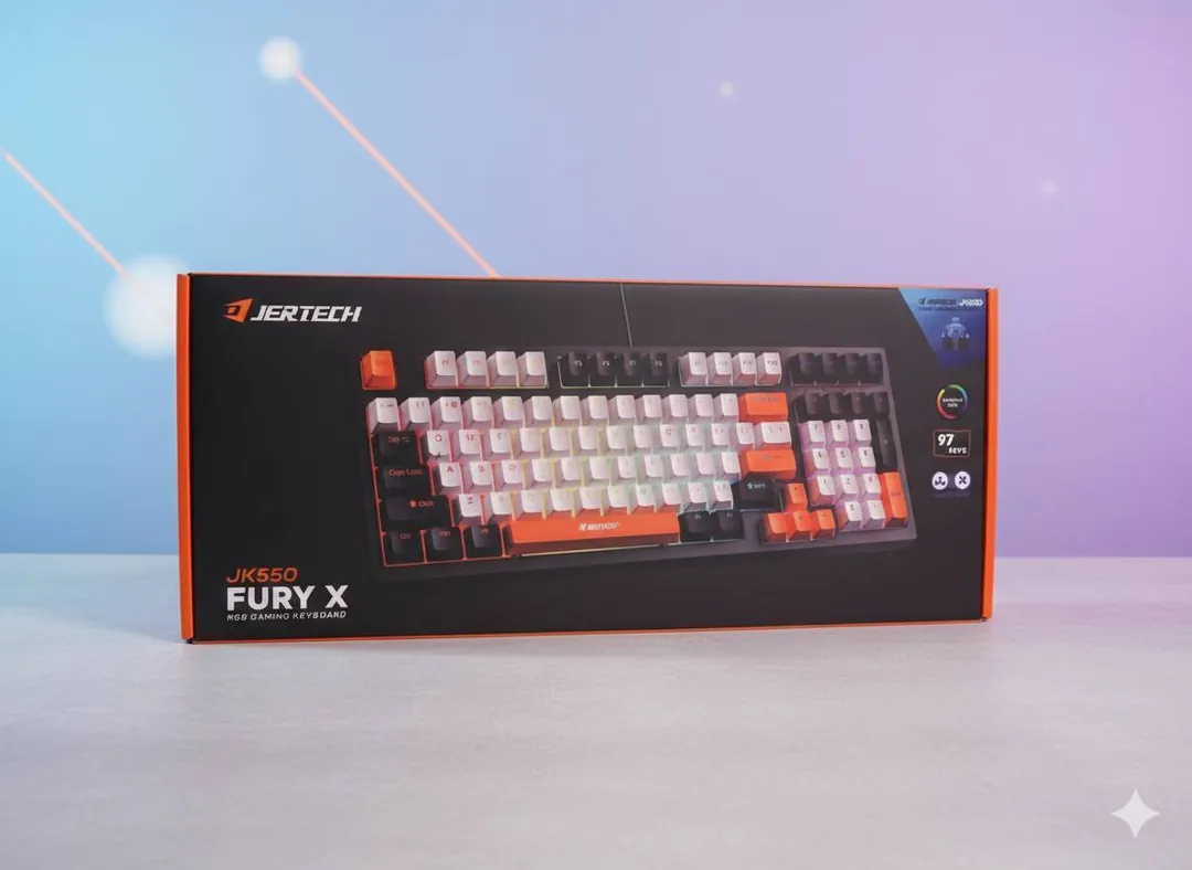 كيبورد JERETECH JK550 FURY X RGB GAMING KEY BOARD — 2