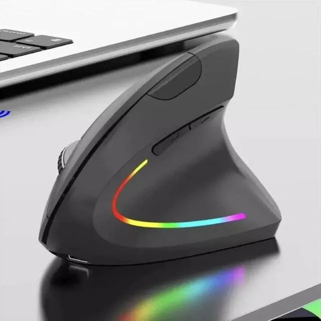 Jertech JR322 Vertical Wireless [BT/2.4G] Mouse (Black) — 3