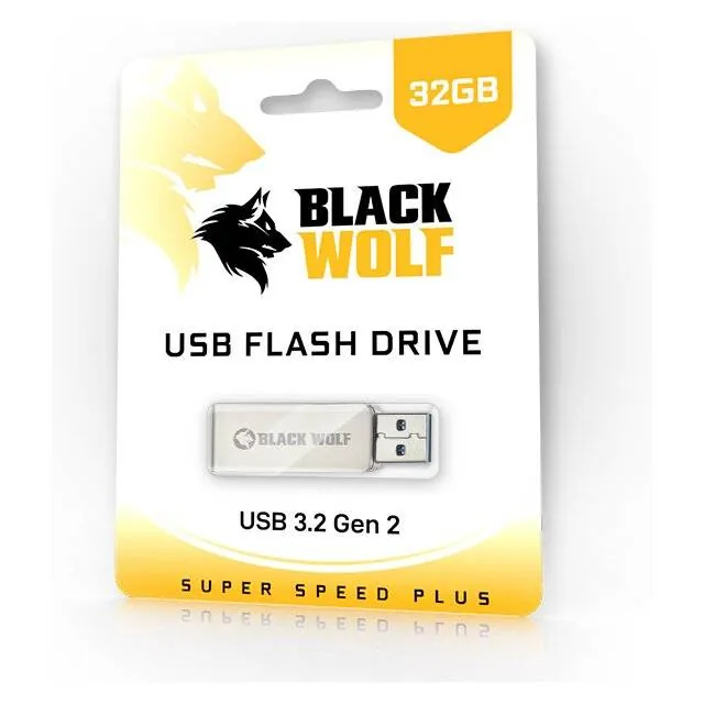Black Wolf : USB Flash Drive (3.2 Gen 2) - 32GB — 3