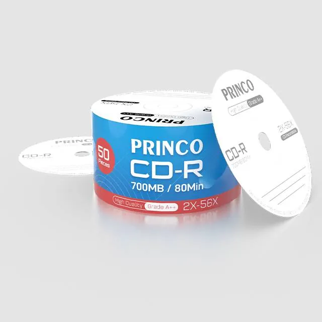اقراصPrinco Blank CD-R 700MB (50 pcs Pack) / [2X-56X]