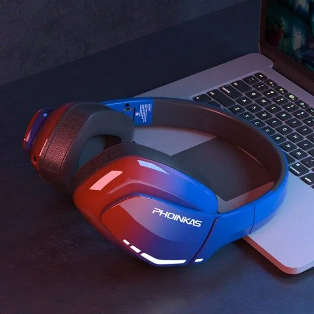 سماعة رأس لا سلكية - Phoinikas Q8S Wireless [2.4G] Headset (Brilliant Blue) — 3