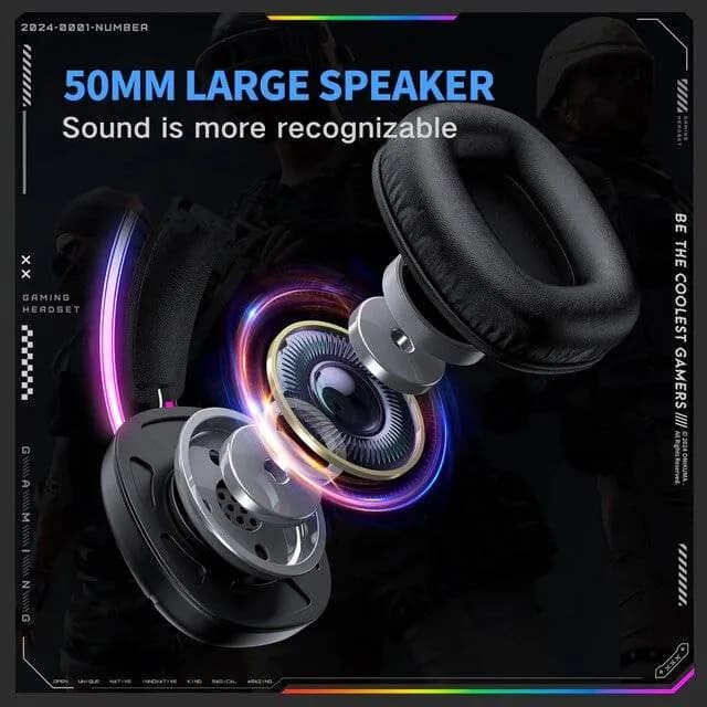 سماعة رأس سلكية - Onikuma X33 [USB] Headset (Black) — 3