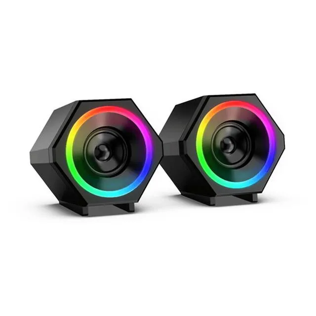 سماعات كمبيوتر مكتبية - Kisonli L-6060 RGB Speaker — 2