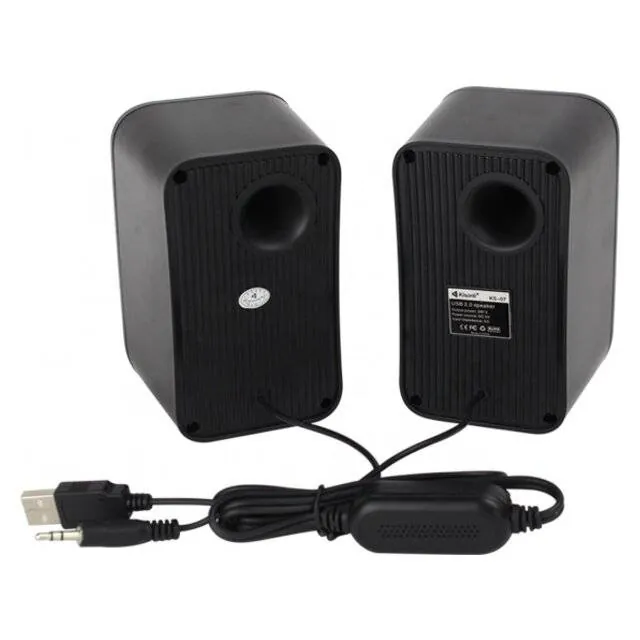 مكبر صوت - Kisonli KS‑07 USB Speaker Black-Red