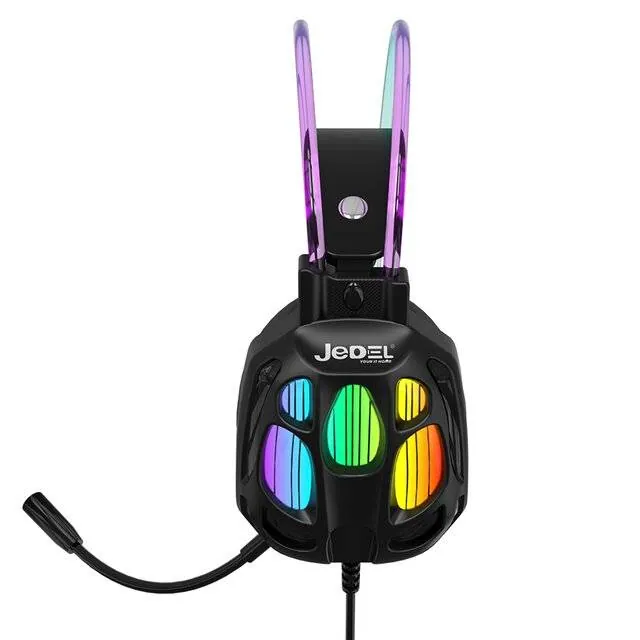 سماعة رأس سلكية - Jedel GH‑619 Headphone USB 7.1 (Black) — 2
