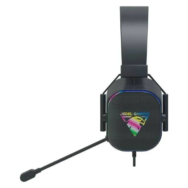 سماعة رأس سلكية - Jedel GH‑560 7.1 USB Headphone RGB (Black) — 2