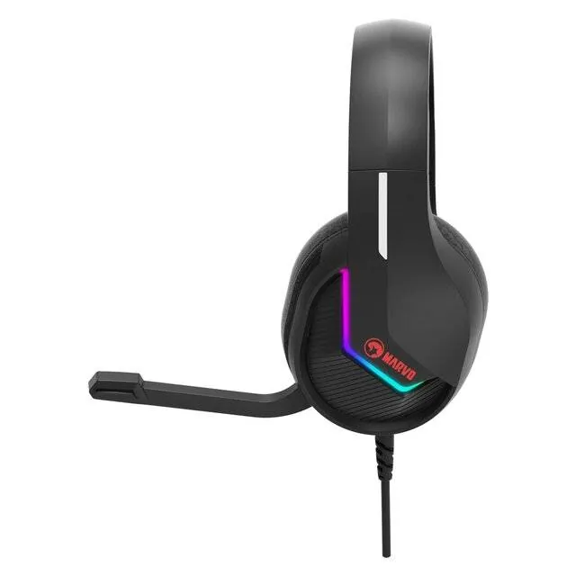سماعات العاب سلكية - Marvo H8618 RGB Headset (Black)