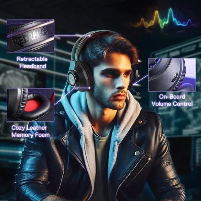 سماعات اذن ريدراجون - Redragon H231 Scream [3.5mm] Headset (Black) — 3