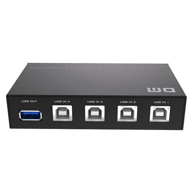 ادابتر طابعة 4 منافذ الى طابعة واحدة DM AD071 USB Printer Share Adapter [4-PCs to 1-USB]