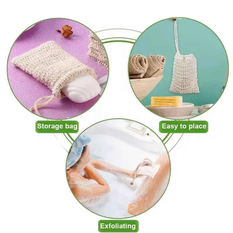 ليفة صابون طبيعية من ألياف السيزال Natural Sisal Soap Saver Bag — 4