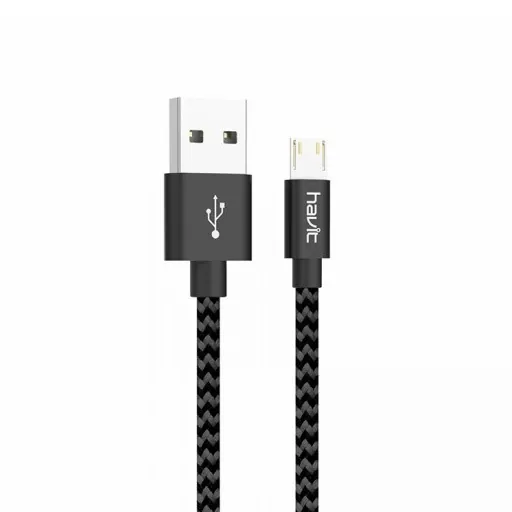 Havit USB To MicroUSB Nylon Woven Cable كيبل شحن USB الى MicroUSB