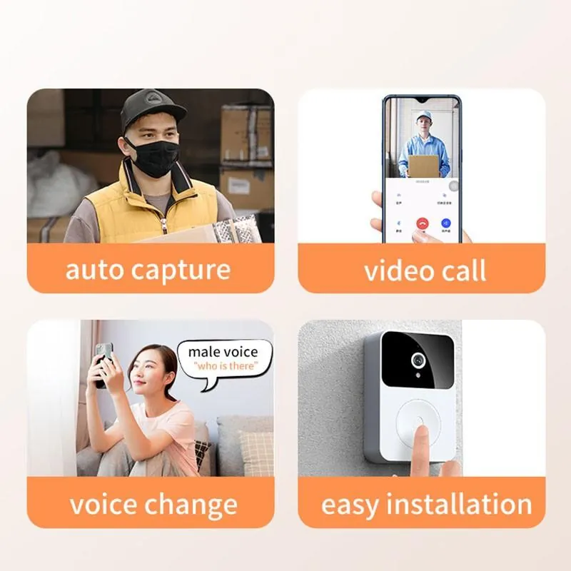 جرس باب ذكي مع كاميرا وواي فاي Smart WiFi Video Doorbell