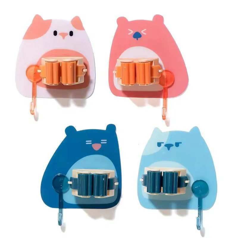 حامل جداري متعدد الاستخدام بشكل كرتوني Cartoon Wall Mounted Mop/Broom Holder — 2