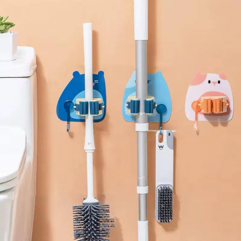 حامل جداري متعدد الاستخدام بشكل كرتوني Cartoon Wall Mounted Mop/Broom Holder — 3