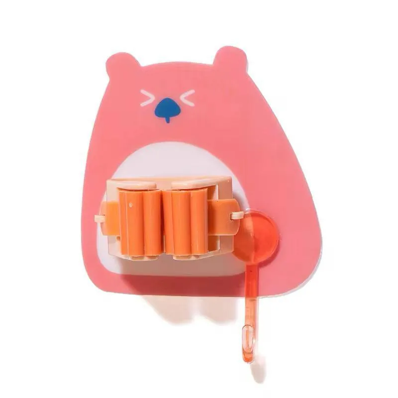 حامل جداري متعدد الاستخدام بشكل كرتوني Cartoon Wall Mounted Mop/Broom Holder
