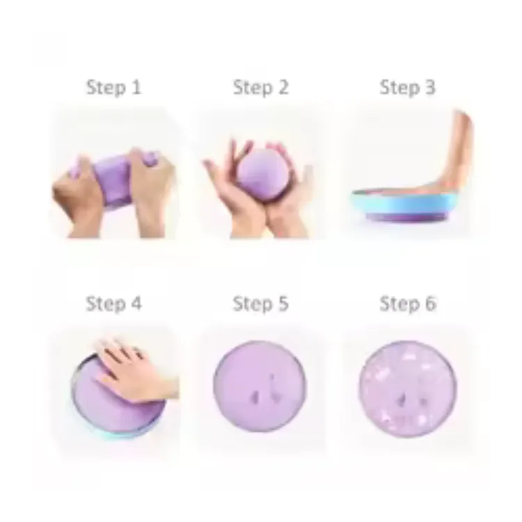 طقم بصمة يد وقدم للأطفال – تذكار طيني للمواليد مع إكسسوارات DIY Baby Handprint &amp; Footprin — 3