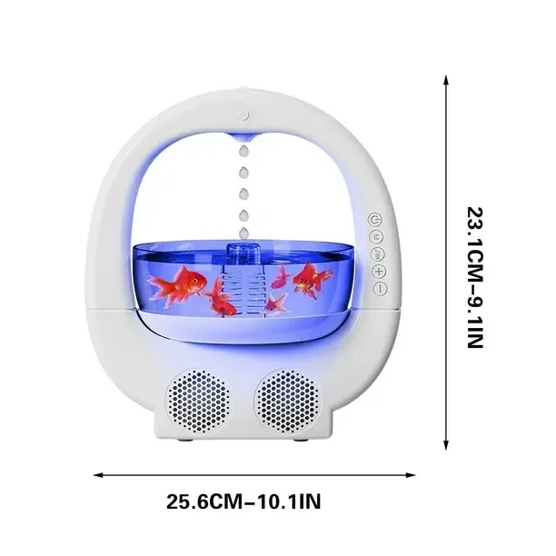 مرطب هواء مع حوض أسماك ومكبر صوت بلوتوث Like a Fish in Water Anti-Gravity Humidifier Speaker – Model Y11 — 2