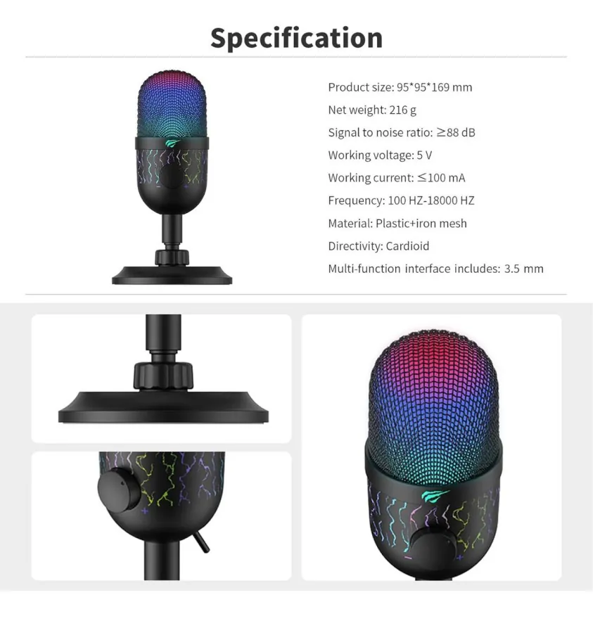 مايك احترافي للبث والتسجيل Gaming Microphone