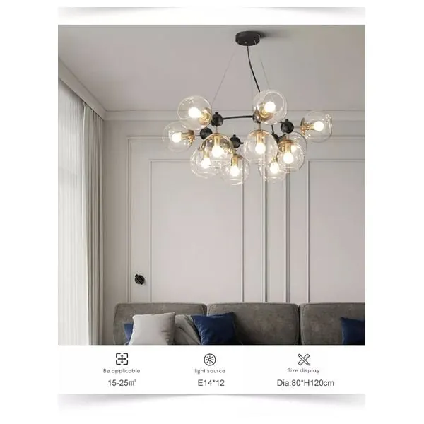 ضوء سقفي - اسود - SE-P9883-12BK — 2