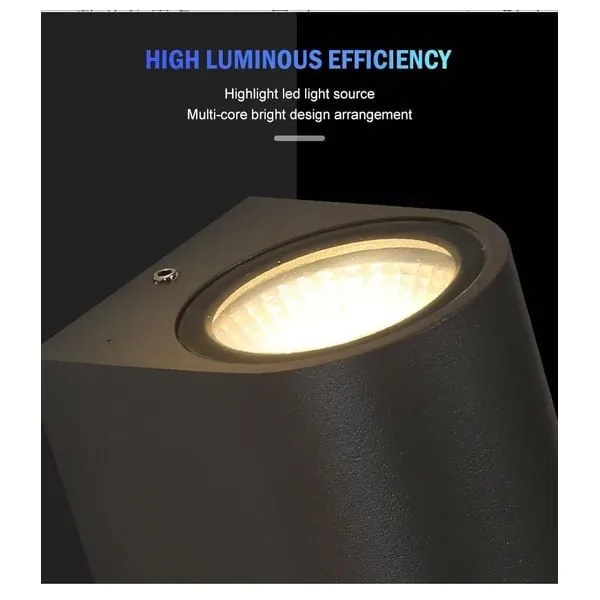 ضوء جداري - اسود - UP/DOWNWL1810B — 3