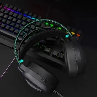 سماعة ألعاب احترافية DM T710 RGB 7.1 USB Gaming Headset with Microphone — 3