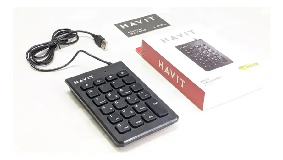 لوحة أرقام هافيت سلكية بمنفذ ‎USB‎ HAVIT KB223 USB Numeric Keypad – 23 Keys — 3