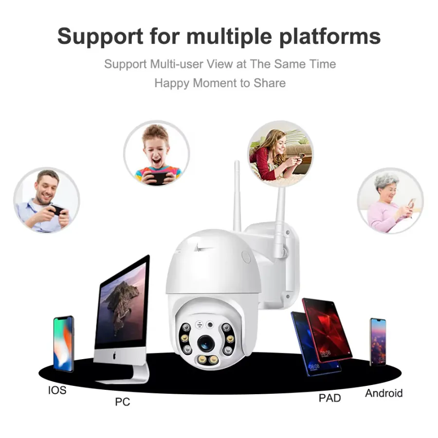 كاميرا مراقبة ذكية واي فاي متحركة 360° IP PTZ Wi‑Fi Smart Camera — 2