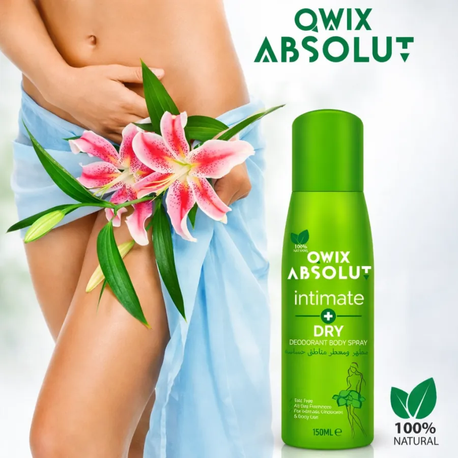سبراي مزيل عرق للمناطق الحساسة OWIX ABSOLUT Intimate Dry – 150 مل OWIX ABSOLUT Intimate Dry Deodorant Body Spray 150ML — 2