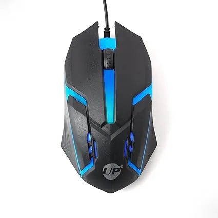 ماوس ألعاب سلكي بدقة 1600 نقطة لكل بوصة وإضاءة RGB – تصميم مريح و3 أزرار Wired Gaming Mouse – 1600 DPI – RGB LED – 3 Buttons – Ergonomic Design