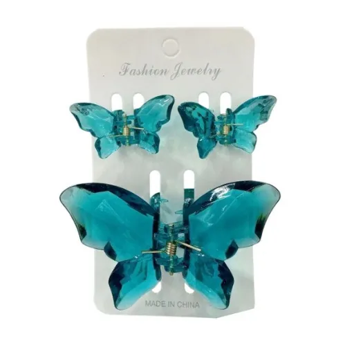 سيت مشبك شعر - فراشة 3 قطع Hair Clips 3 Pcs Set