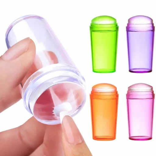 سيت أدوات تزيين الأظافر Clear Silicone Stamping Jelly Scraper Set — 2