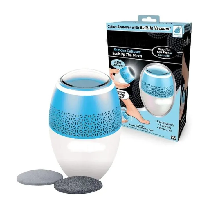 جهاز إزالة الجلد الميت وتشقق القدمين مع شفط وفلتر Rechargeable Callus Remover with Vacuum &amp; LED Light