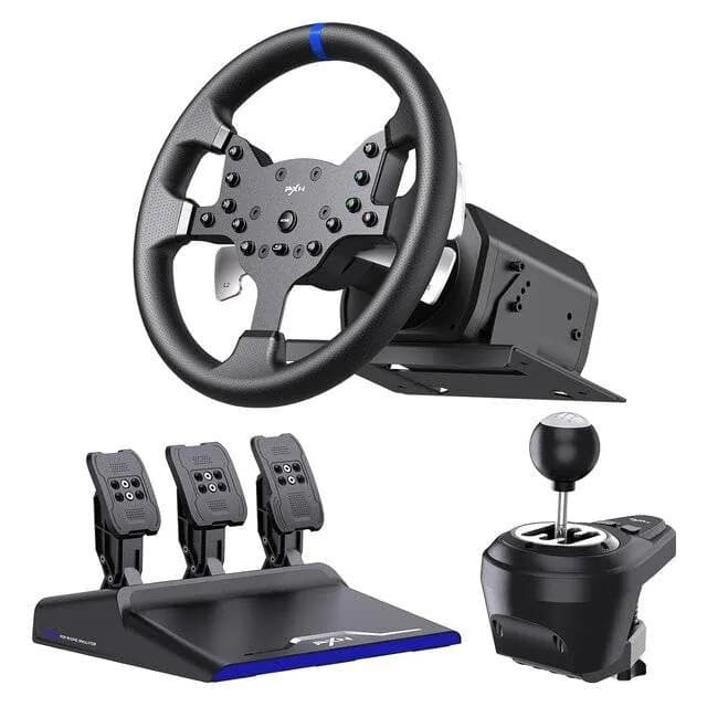 عجلة قيادة ألعاب PXN V99 مع دواسات وناقل حركة PXN V99 Steering Wheel