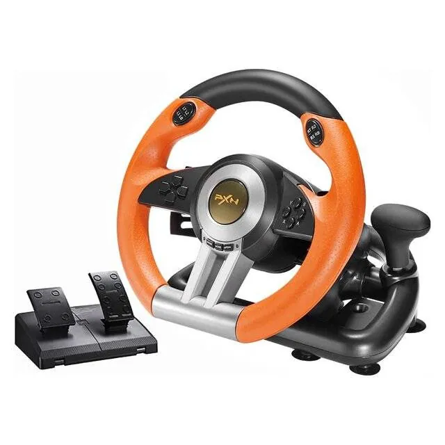 عجلة قيادة ألعاب PXN V3 Pro مع دواسات (برتقالي) PXN V3 Pro Steering Wheel (Orange)