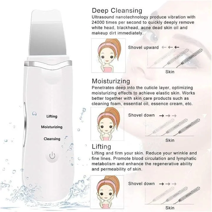 آلة تنظيف البشرة بالموجات فوق الصوتية – جهاز تقشير وتجديد البشرة Shovel Skin Machine / Ultrasonic Skin Scrubber — 5