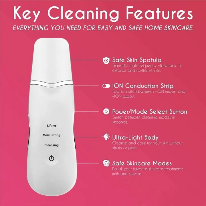 آلة تنظيف البشرة بالموجات فوق الصوتية – جهاز تقشير وتجديد البشرة Shovel Skin Machine / Ultrasonic Skin Scrubber — 4
