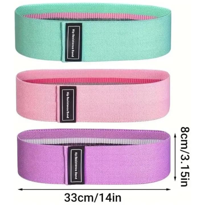 أشرطة مقاومة رياضية للياقة البدنية (3 مستويات) Hip Resistance Bands / Booty Bands (Set of 3) — 4