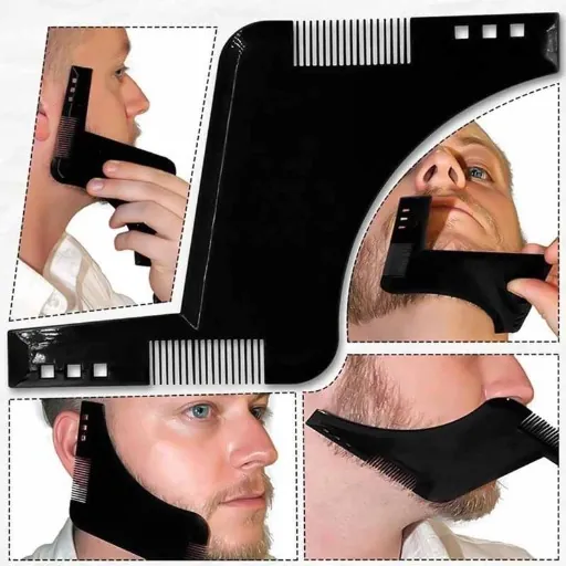 مشط و قالب تحديد اللحية للرجال Beard Shaping Template And Beard Comb — 2