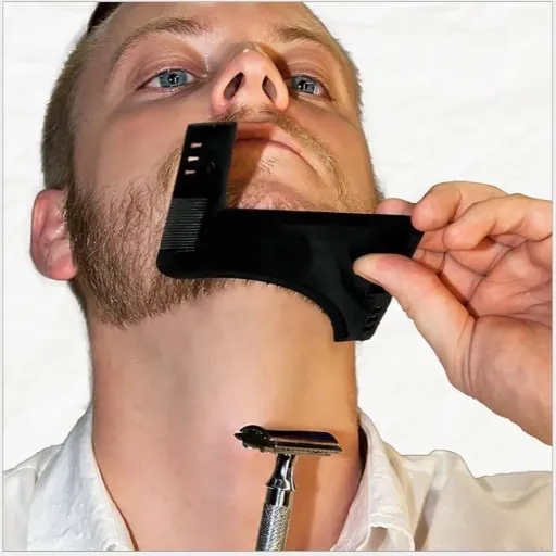 مشط و قالب تحديد اللحية للرجال Beard Shaping Template And Beard Comb — 3