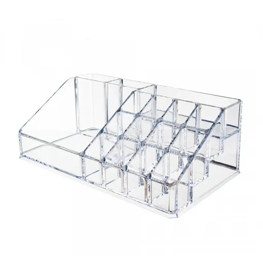 منظم مكياج بثلاثة ادراج مع مرآة Acrylic Cosmetic Organizer — 2