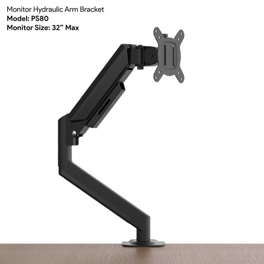 ذراع هيدروليكية لتثبيت الشاشة على المكتب (PS80) Desk Mount Single Monitor Hydraulic Arm (PS80)