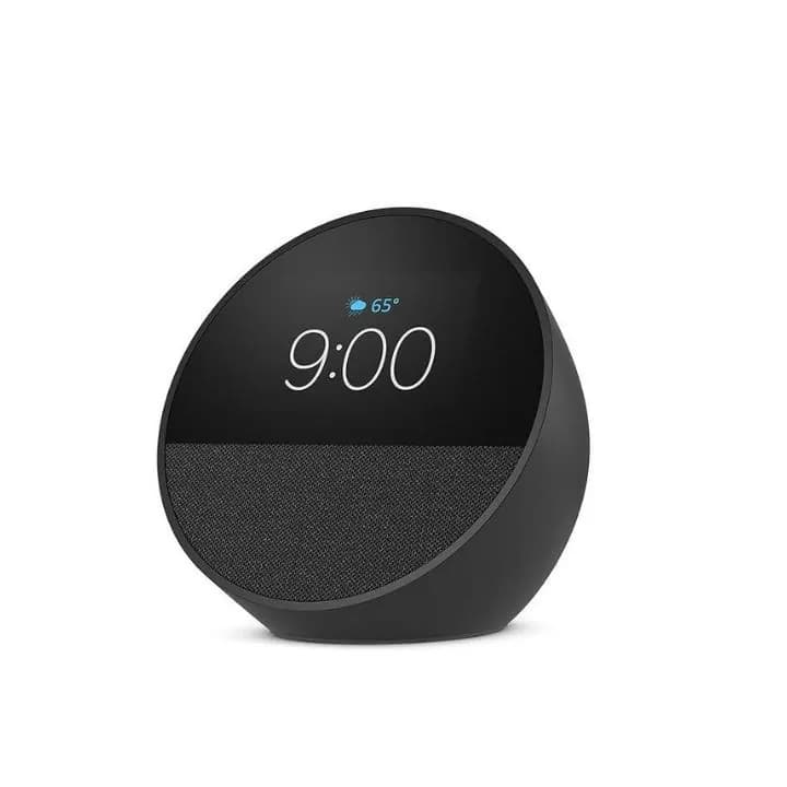 استمتع بتجربة تفاعلية مع Alexa لتتحكم في منزلك وتشغل الموسيقى  Amazon Echo Spot (2024 Release) – Smart Speaker with Display + Alexa