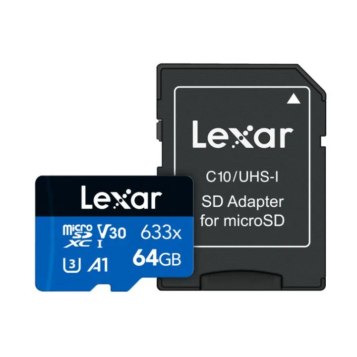 بطاقة ذاكرة ليكْسار 64 جيجا فئة 633× Lexar High-Performance 633× microSDXC 64GB UHS-I, Class 10, V30, A1 — 3