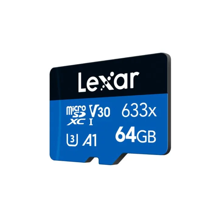 بطاقة ذاكرة ليكْسار 64 جيجا فئة 633× Lexar High-Performance 633× microSDXC 64GB UHS-I, Class 10, V30, A1 — 2