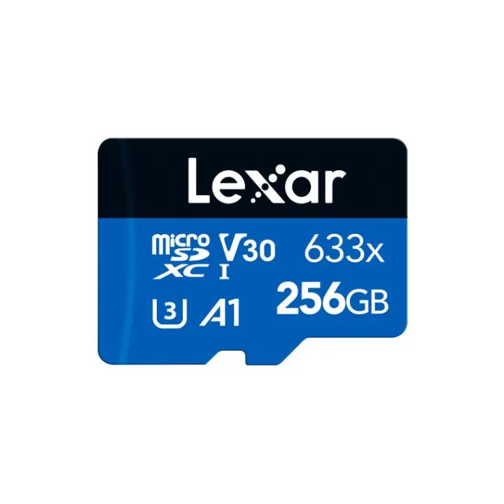 بطاقة ذاكرة ليكْسار 256 جيجا فئة 633× Lexar High-Performance 633× microSDXC 256GB UHS-I, Class 10, V30, A1