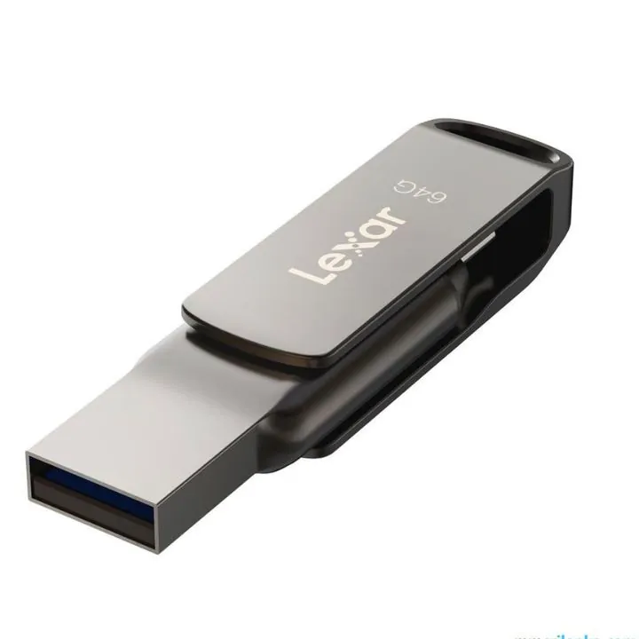 فلاشة ليكسر 64 جيجا بايت مزدوجة المنافذ – موديل D400 Lexar JumpDrive Dual Drive D400 64GB USB 3.2 Gen 1 — 2
